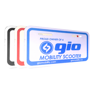 GIO Mobility Scooter Vanity Plate