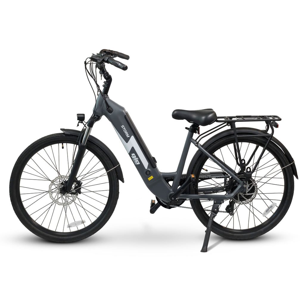 GIO Storm Electric Bike Grey with Integrated Samsung Battery